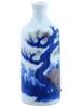 ANTIQUE CHINESE BLUE AND WHITE PORCELAIN SNUFF BOTTLE PIC-1
