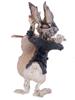 SPANISH ART DECO SILVER RABBIT CELLO PLAYER FIGURE PIC-3