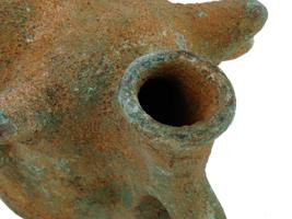 ANTIQUE ROMAN GRAND TOUR BRONZE BULL HEAD VESSEL