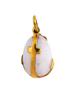 RUSSIAN GILT SILVER PINK QUARTZ ANCHOR EGG PENDANT PIC-1