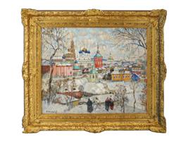 RUSSIAN WINTER OIL PAINTING BY KONSTANTIN GORBATOV