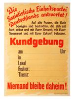 TWO VINTAGE LIMITED ED GERMAN POLITICAL POSTERS