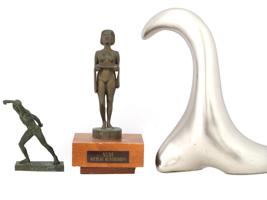 VINTAGE BRONZE AND ALUMINUM FIGURINES KUVSHINOFF