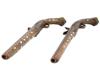 PAIR OF DECORATIVE FLINTLOCK PISTOLS W INLAID PEARL PIC-4