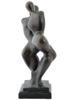 VINTAGE MODERNIST BRONZE SCULPTURE DANCING COUPLE PIC-4