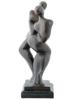 VINTAGE MODERNIST BRONZE SCULPTURE DANCING COUPLE PIC-3