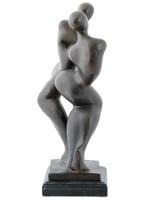 VINTAGE MODERNIST BRONZE SCULPTURE DANCING COUPLE