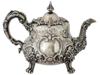 ANTIQUE 1865 ENGLISH STERLING SILVER TEAPOT SAVORY SONS PIC-0