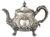 ANTIQUE 1865 ENGLISH STERLING SILVER TEAPOT SAVORY SONS PIC-1