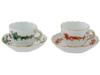 GERMAN MEISSEN PORCELAIN COFFEE CUPS AND SAUCERS PIC-0