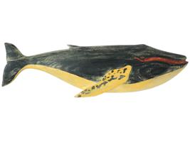 WOOD SCULPTURE HUMPBACK WHALE BY WICK AHRENS 1999