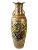 LARGE CHINESE GILT PORCELAIN VASE WITH BIRDS PIC-0