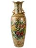 LARGE CHINESE GILT PORCELAIN VASE WITH BIRDS PIC-3