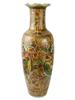 LARGE CHINESE GILT PORCELAIN VASE WITH BIRDS PIC-4