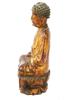 ANTIQUE JAPANESE GILT WOOD SEATED BUDDHA FIGURINE PIC-3