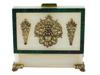 RUSSIAN ONYX AND MALACHITE BOX W GARNET STONES PIC-4