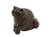 AMERICAN BRONZE FAT CAT FIGURINE BY DEBI POLLOCK PIC-0