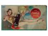 VINTAGE CARDBOARD DOUBLE SIDED COCA COLA SIGN PIC-0