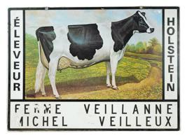GERMAN DOUBLE SIDED COW FARM HOLSTEIN SIGN