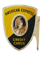 1958 VINTAGE AMERICAN EXPRESS GAS STATION METAL SIGN