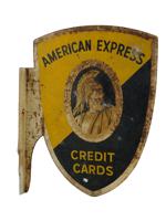 1958 VINTAGE AMERICAN EXPRESS GAS STATION METAL SIGN