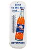 VINTAGE AMERICAN SUN CREST SODA THERMOMETER SIGN PIC-0