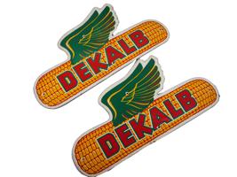 VINTAGE MASONITE FLYING EAR OF DEKALB SEED CORN SIGNS