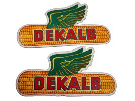 VINTAGE MASONITE FLYING EAR OF DEKALB SEED CORN SIGNS