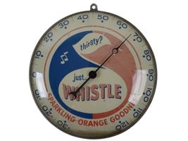 PAIR OF VINTAGE AMERICAN WHISTLE SODA CLOCK ADS SIGN