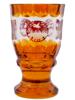 ANTIQUE BOHEMIAN MANNER AMBER CUT GLASS GOBLET PIC-4