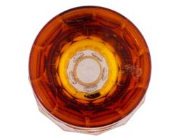 ANTIQUE BOHEMIAN MANNER AMBER CUT GLASS GOBLET