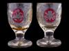 PAIR OF ANTIQUE BOHEMIAN MANNER CUT GLASS GOBLETS PIC-0