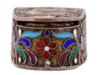 RUSSIAN SILVER CLOISONNE ENAMEL COIN HOLDER PIC-4