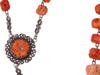 COLONIAL LATIN AMERICA CORAL SILVER ROSARY NECKLACE PIC-5