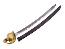 CUTLASS SABER 5617 WITH BRASS CLOSED GUARD