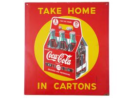 VINTAGE DRINK COCA COLA TIN ADVERTISING SIGNS