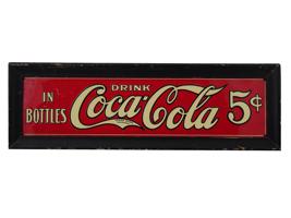 VINTAGE DRINK COCA COLA TIN ADVERTISING SIGNS