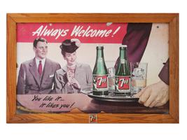 VINTAGE 7UP AND NUGRAPE THERMOMETER ADVERTISING SIGNS