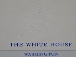 VINTAGE 1972 LETTER FROM THE WHITE HOUSE SIGNED