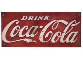 VINTAGE ADS COCA COLA CARDBOARD AND TIN SIGNS