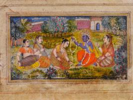 ANTIQUE INDIAN MUGHAL EMPIRE MINIATURE PAINTINGS