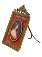 AFTER ANGELO ASTI FEMALE PORTRAIT MINIATURE PAINTING