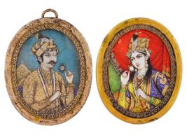 ANTIQUE INDIAN ROYAL PORTRAIT MINIATURE PAINTINGS