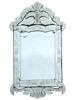 ITALIAN VENETIAN BAROQUE MANNER ETCHED GLASS MIRROR PIC-0