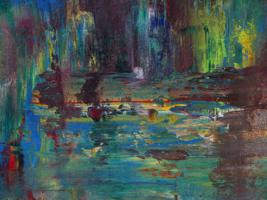 ATTRIBUTED TO GERHARD RICHTER ABSTRACT OIL PAINTING