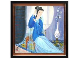 CHINESE LIN FENGMIAN OIL ON CANVAS PAINTING 1973