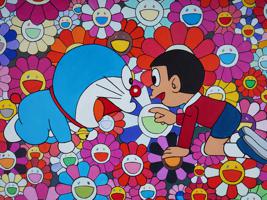 JAPANESE OIL PAINTING ATTR TO TAKASHI MURAKAMI 2006