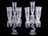 BACCARAT STYLE CRYSTAL ZENITH CANDELABRA W SHADES PIC-0