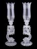 BACCARAT STYLE CRYSTAL ZENITH CANDELABRA W SHADES PIC-0