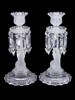 BACCARAT STYLE CRYSTAL ZENITH CANDELABRA W SHADES PIC-5